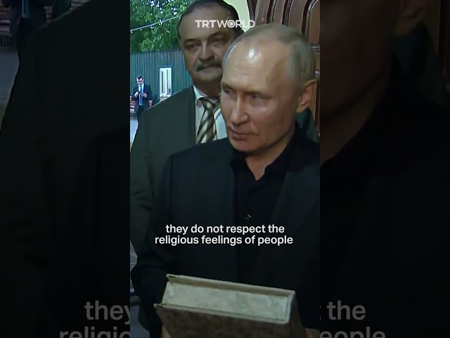 Disrespecting the Quran is a crime in Russia, unlike in some other countries - Putin class=