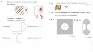 GCSE Maths revision Exam paper practice simplifying algebra in geometric context
