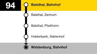 PostAuto Ansagen » 94 Balsthal, Bahnhof — Waldenburg, Bahnhof | 2022 | SLBahnen