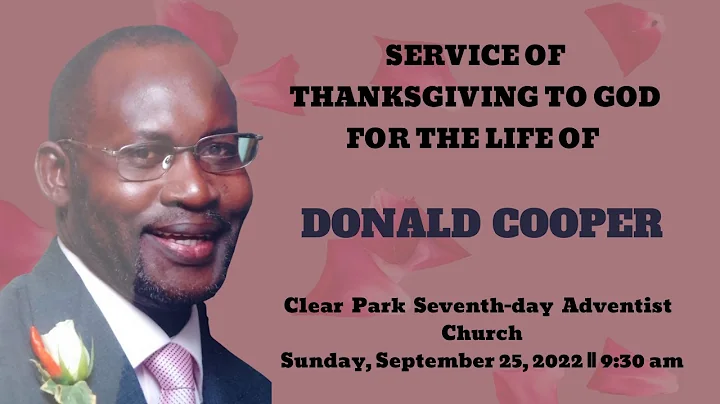 Thanksgiving Service || Donald Cooper || Sunday, S...