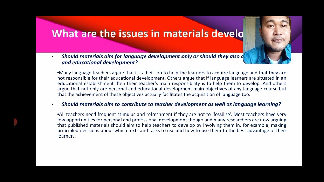 ELT 3| Current Trends and Issues In Materials Development - YouTube