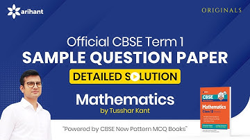 Detailed Solution | Mathematics Class 12 | Official Sample Question Paper | CBSE Term 1 Exam 2021-22