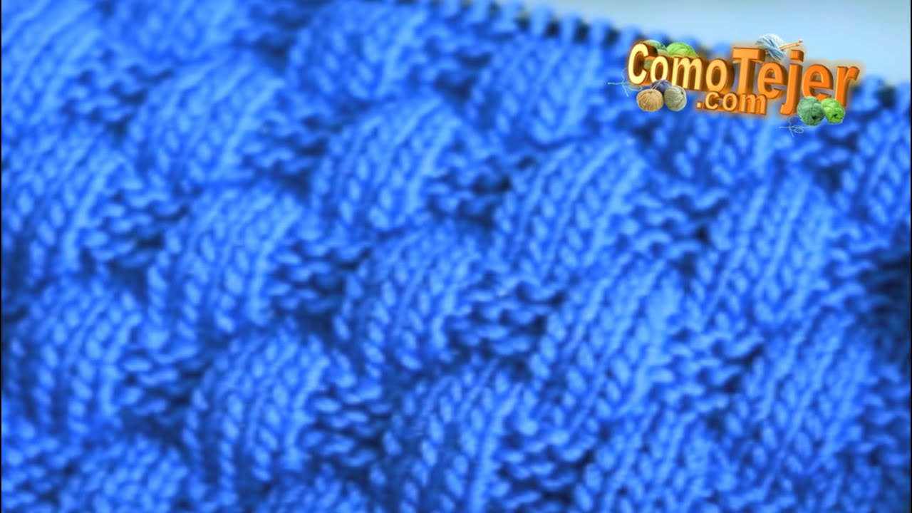 Cómo Tejer Punto Entrelazado Muy Facil para Principiantes 2 agujas, palitos, knitting (1485)