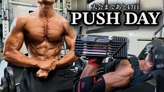 【PPL法11ヶ月目】ボディビル大会17日前のPush Day!