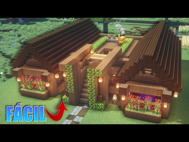 Minecraft: Casa Perfecta para Survival, Casa Minecraft de Madera *Fácil*