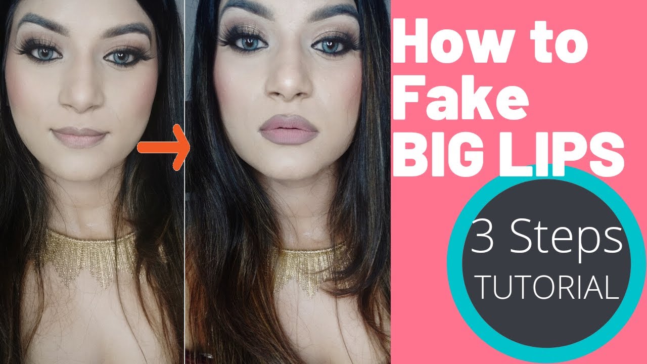 How to fake big lips | Lip Contouring | Fake Lip Job | Overline Lip Tutorial | Ombre Lips Tutorial