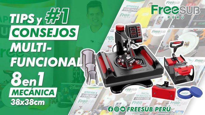 Maquina de Sublimacion 11 En 1 FREESUB 29X38 Plancha Lapiceros