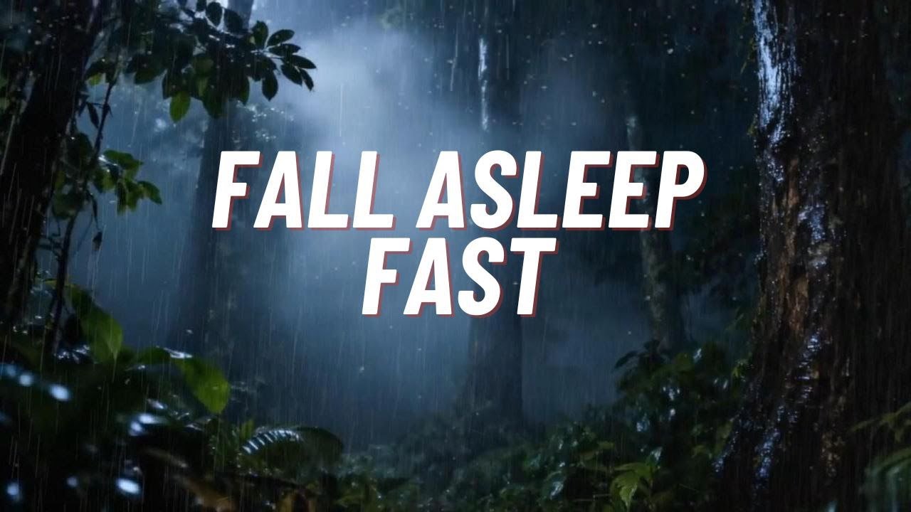 Rain Sound in Forest ⛈️ Heavy Rain for Fall Asleep Fast | Deep Rainforest Sleep Sounds
