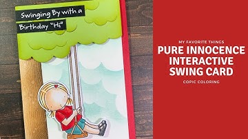 MFT Pure Innocence Interactive Swing Card | Copic Coloring