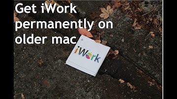 How to get iWork/Pages/Numbers/ Keynote  Permanently on older iMac or MacBook.