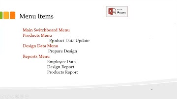 Switchboard Menu Creation