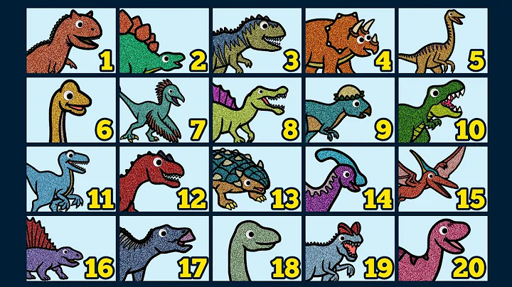 Counting 1 to 20 | Learn to Count Numbers | Learn Names of 20 Dinosaurs with Glitter & Googly Eyes