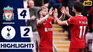 Liverpool vs Tottenham (4-2) | Mo Salah, Gakpo & Elliott All Goals Highlights Premier League 2023/24