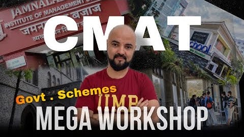 CMAT 2023 IE Mega Workshop | Government Schemes | Innovation & Entrepreneurship