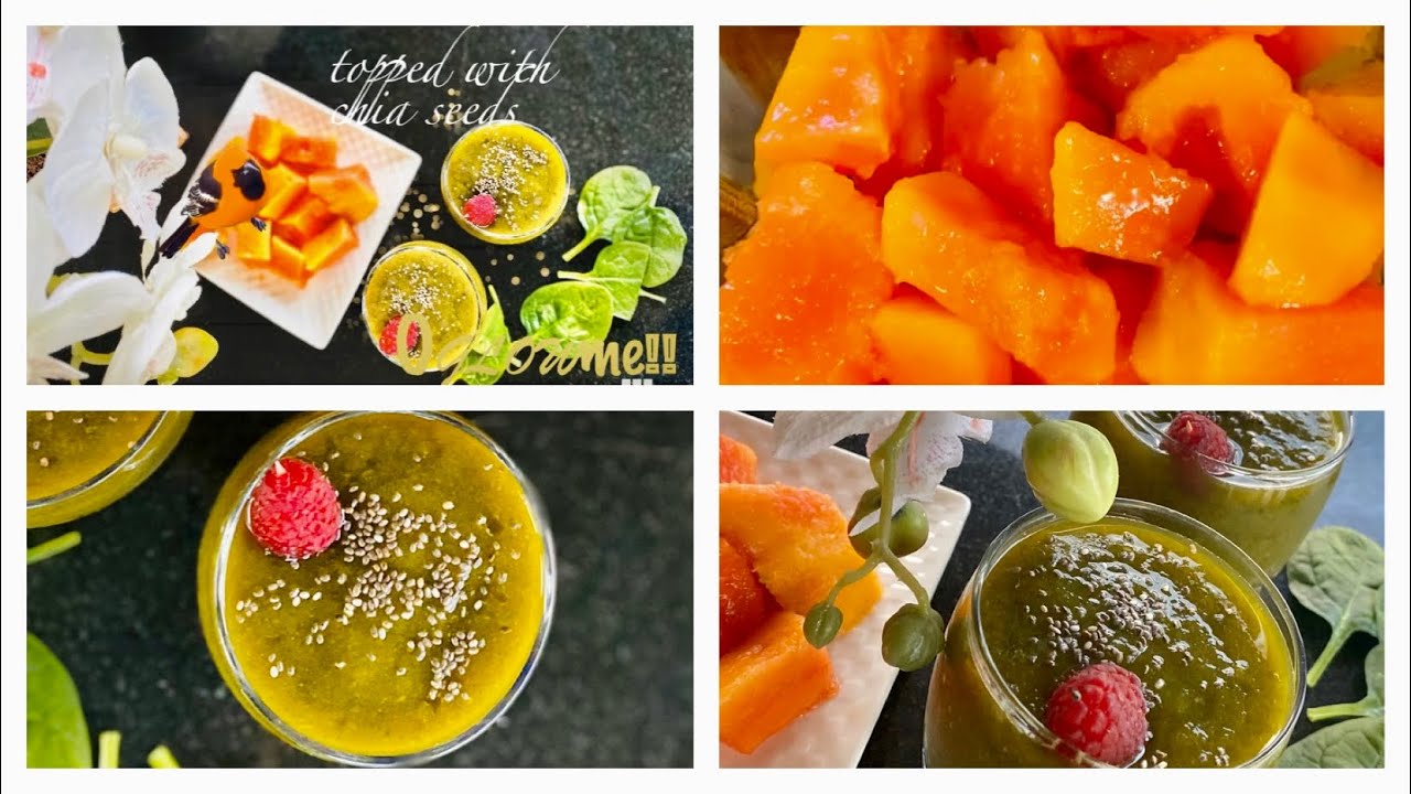 PAPAYA AND SPINACH SMOOTHIE FOR WEIGHT LOSSOGLOWMEEE YouTube