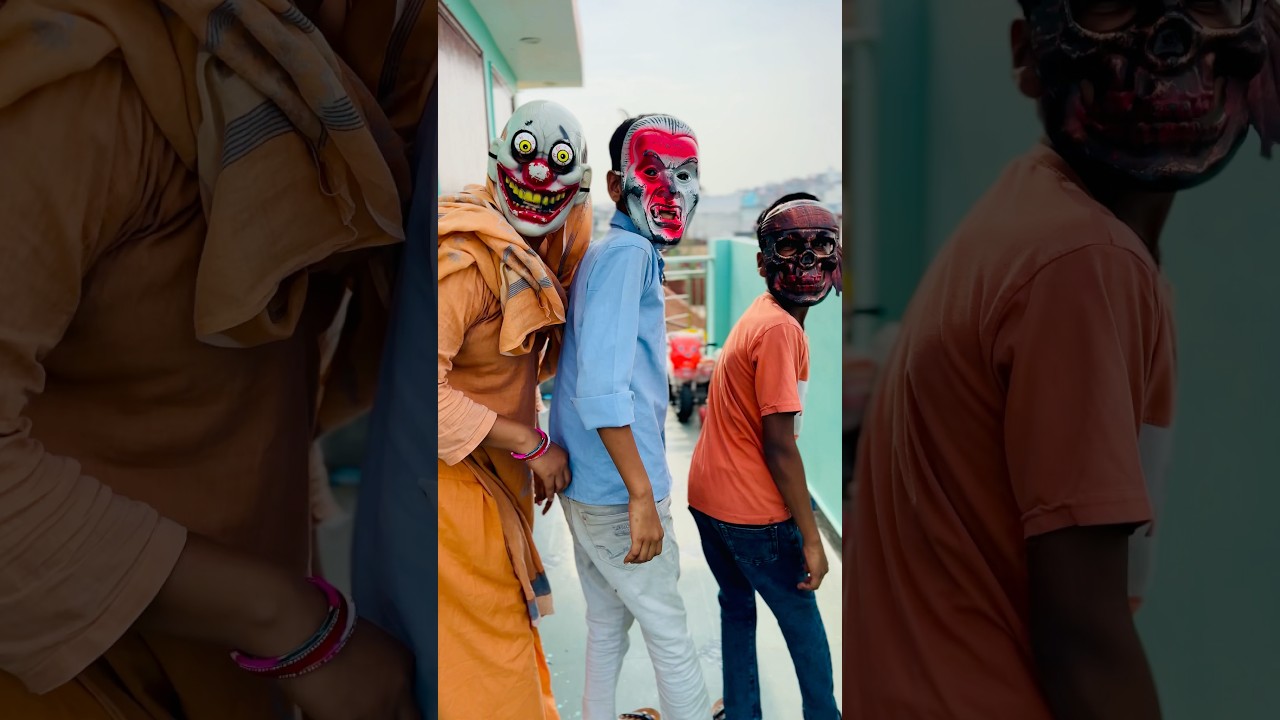 Baby Brother's Dance with Bhoot Mask 👹😱😱🤣 