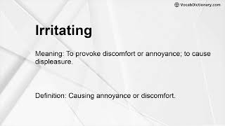 Irritating Meaning