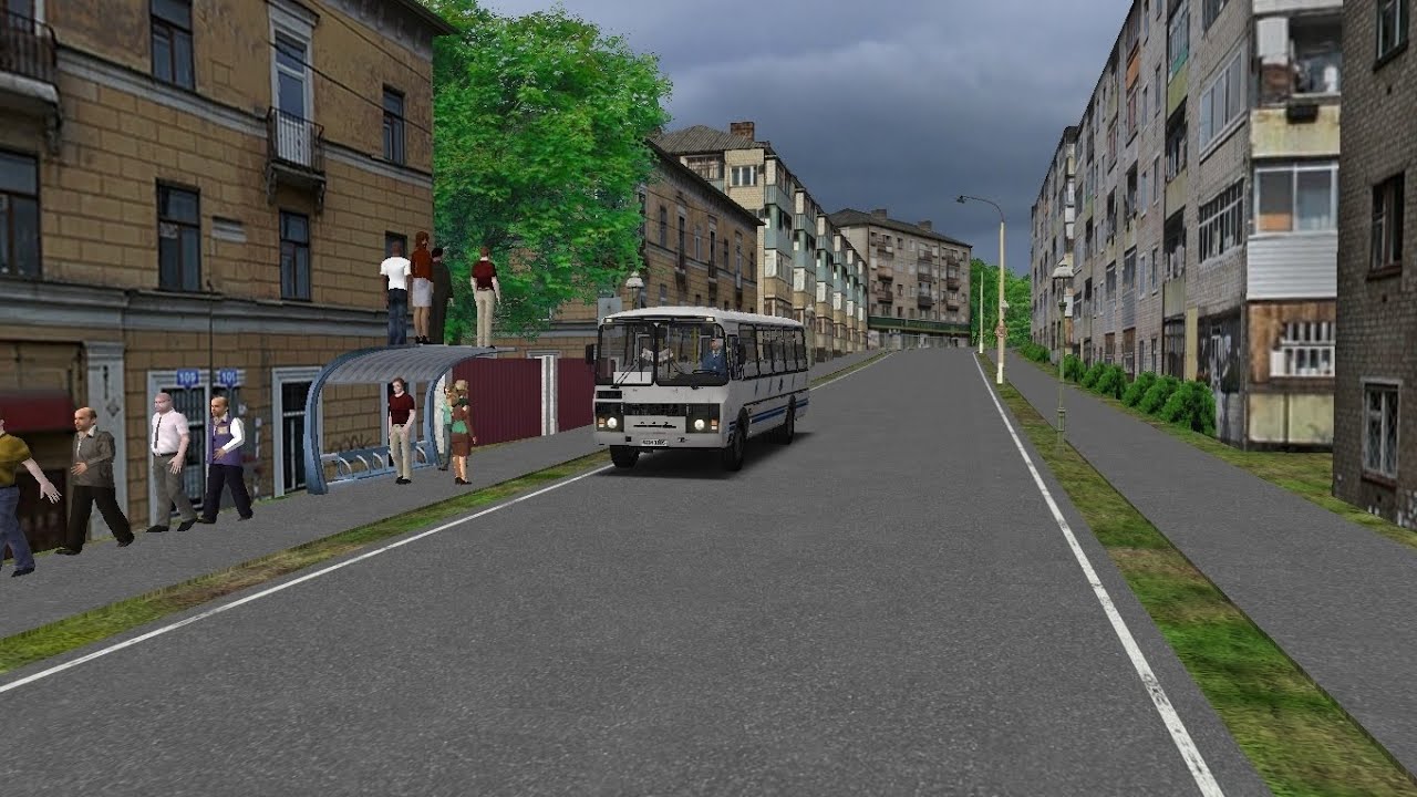 Карта Русская глубинка 1.4 Еду на Паз 4234 2005 по маршруту 10 Диспедчерская-Сокольники. 