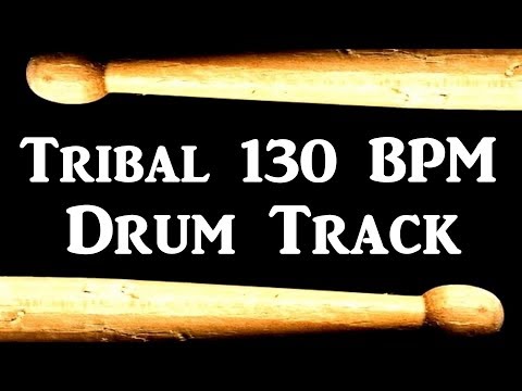 tribal-groove---130-bpm-drum-track---rock-drum-beat-for-bass-guitar-backing-#383