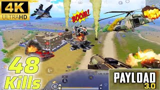 48 Kills💥 Most Undisputed FighterJet + M202💯 Tanks &amp; Helicopter smasher in Payload 3.0 Pubgmobile 