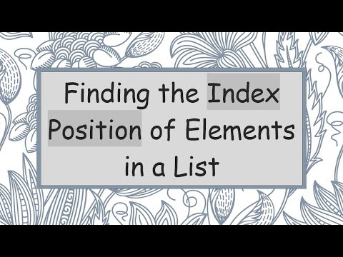 Finding the Index