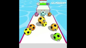 AZ Run - 2048 ABC Runner Game ⚽️⚾️🏃‍♂️All Levels Gameplay iOS,Android Walkthrough Going Ball #short