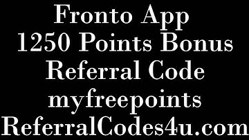 Fronto Promo Code "myfreepoints" - 1250 Points Bonus Fronto App Referral Code 2020