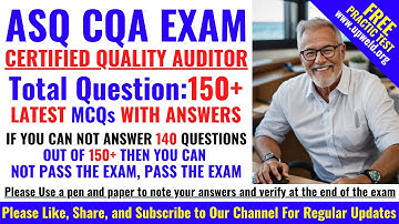 Top 150 Latest ASQ (Certified Quality Auditor) CQA Exam Questions and Answers