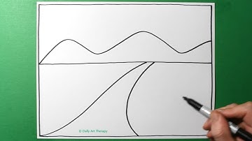 Playful Landscape 3D Pattern / Daily Line Illusion #455 / Satisfying Spiral Drawing / Art Therapy