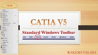 VIEW MENU IN CATIAV5 (Standard window toolbar)