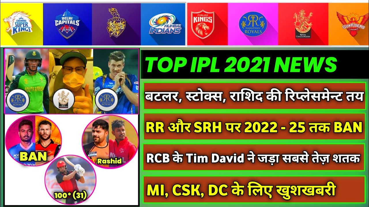 IPL 2021 - 8 Big News for IPL on 29 News (IPL 2021 Squad, DC Camp, Tim David, Afgani Players issue)