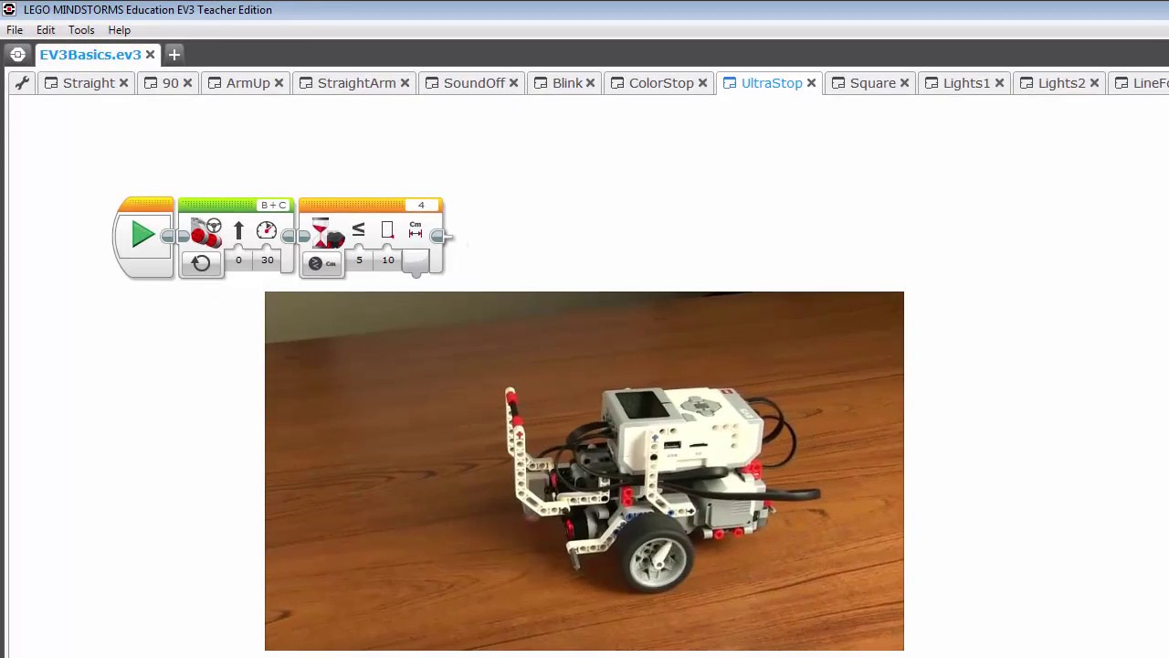 15 LEGO Mindstorms EV3 Basics Flow Block Exercise Ultrasonic