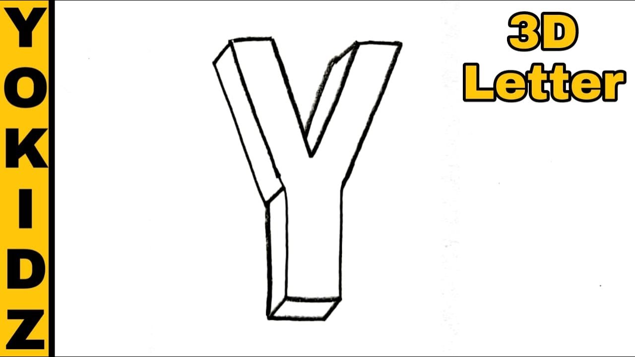 3d letter Y 3D Letter Drawing 3D Letter Drawing Y YouTube