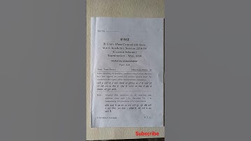 Mdu Bcom Pass 6th sem financial management paper may 2024🎯 #exam #viral #mdu
