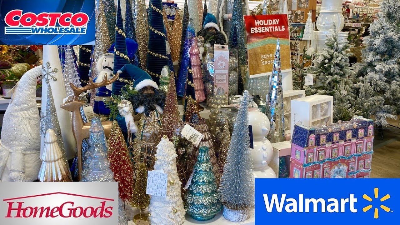 COSTCO HOMEGOODS WALMART CHRISTMAS DECORATIONS DECOR TREES SHOP WITH ME