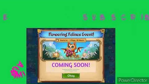 MERGE DRAGONS Flowering Felines EVENT Friday the 10th