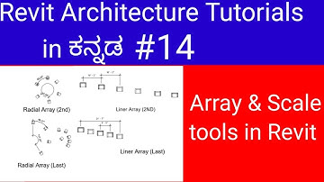 Array & scale tool in Revit/Linear Array/Radial Array/Revit Architecture Tutorials in Kannada