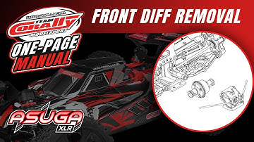 ASUGA XLR - One-Page Manual - Front Diff Removal