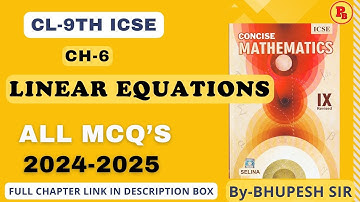 Ch-6 || Simultaneous Linear equations || MCQ