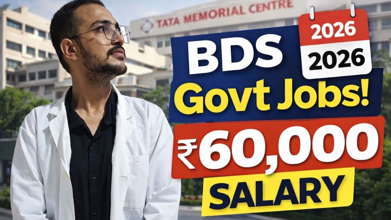 BDS Doctors Government Job 2026 | TMC ₹60,000 Pay Level | Walk-In Interview | Tata Memorial Centre