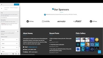 How To Configure Client Section - Aneeq Premium WordPress Theme
