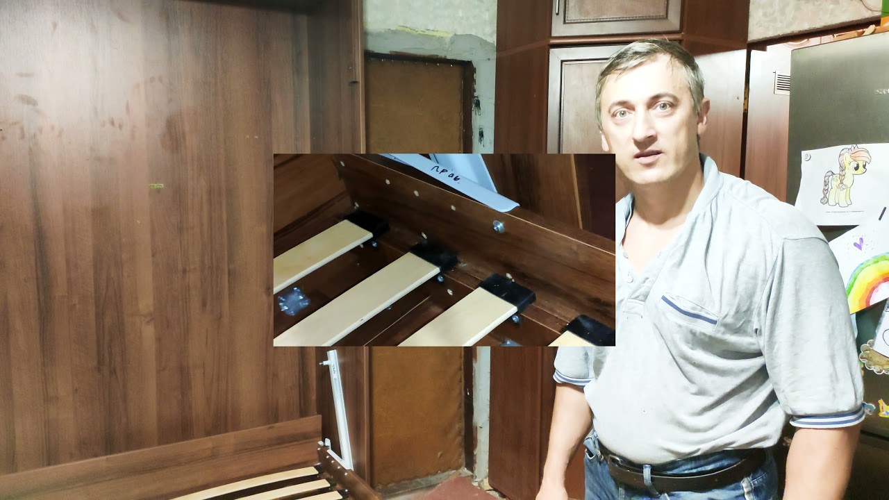 Сборка шкаф-кровати, последовательно - YouTube