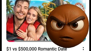 Mr. Beast's $1 vs $500,000 Romantic Date Video | Mocha Reacts