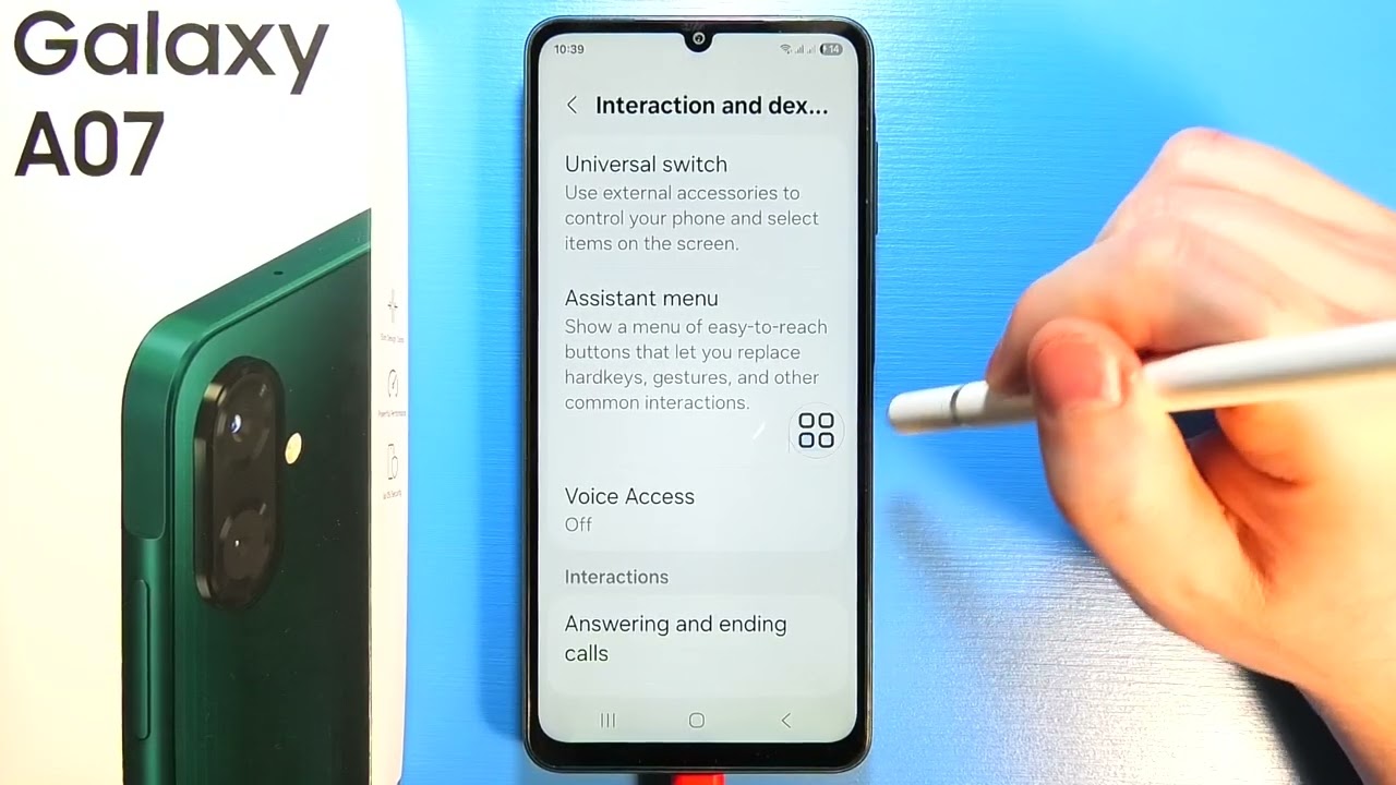 Samsung Galaxy A07: How to Enable/Disable Accessibility Menu