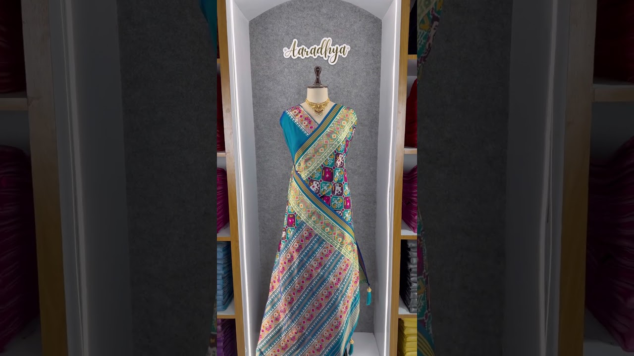Premium Patola Weaving Elephant Design Saree