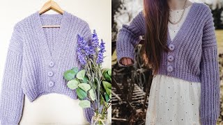 Crochet Knit Look Cardigan With Statement Buttons screenshot 5