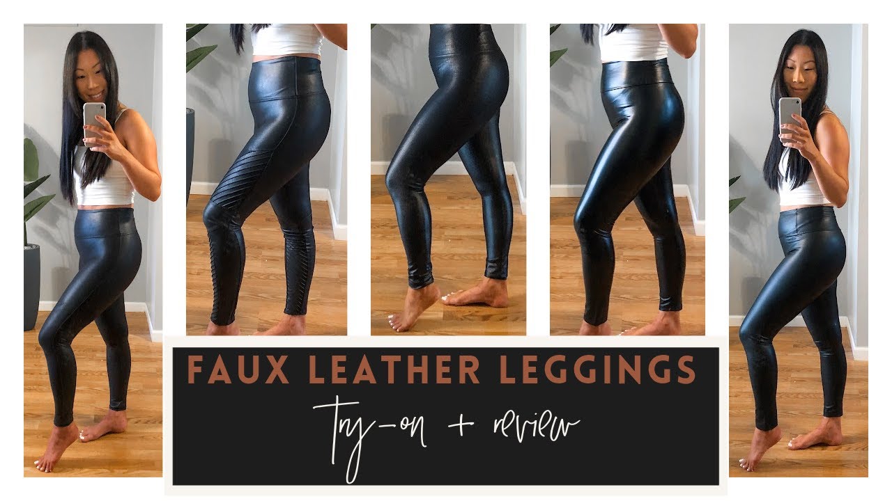 TRYING ON 7 DIFFERENT BRANDS OF FAUX LEATHER LEGGINGS