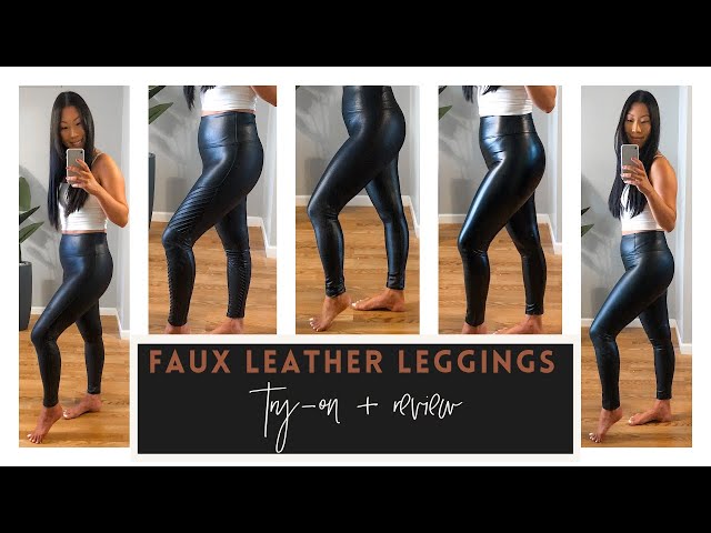 TRYING ON 7 DIFFERENT BRANDS OF FAUX LEATHER LEGGINGS