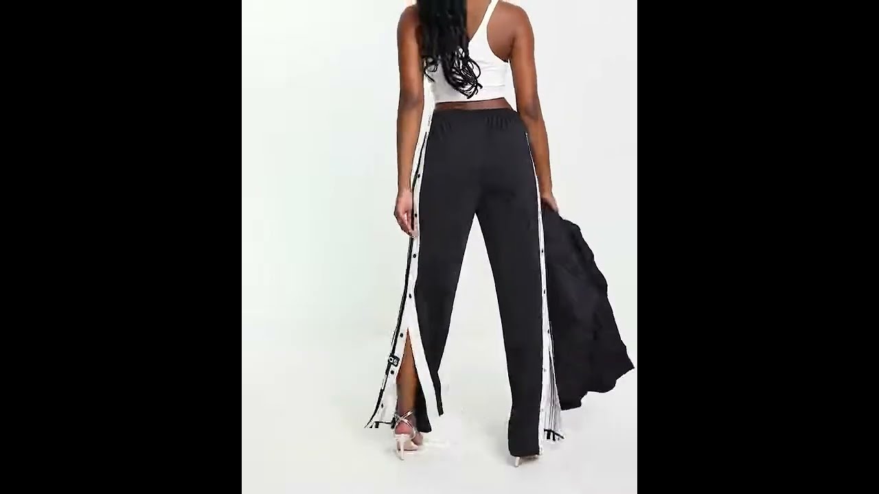 ADIDAS Originals Adibreak 3 Stripes Side Popper Track Pants Joggers Sports-Bra Women Black | Asos