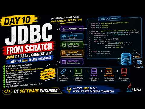 JDBC From Scratch for Java Developers | Day 10